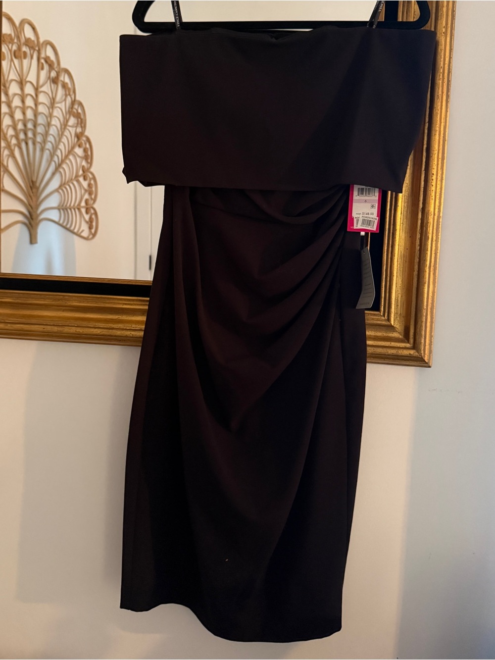 Vince Camuto NWT Off the Shoulder Black Cocktail Dress